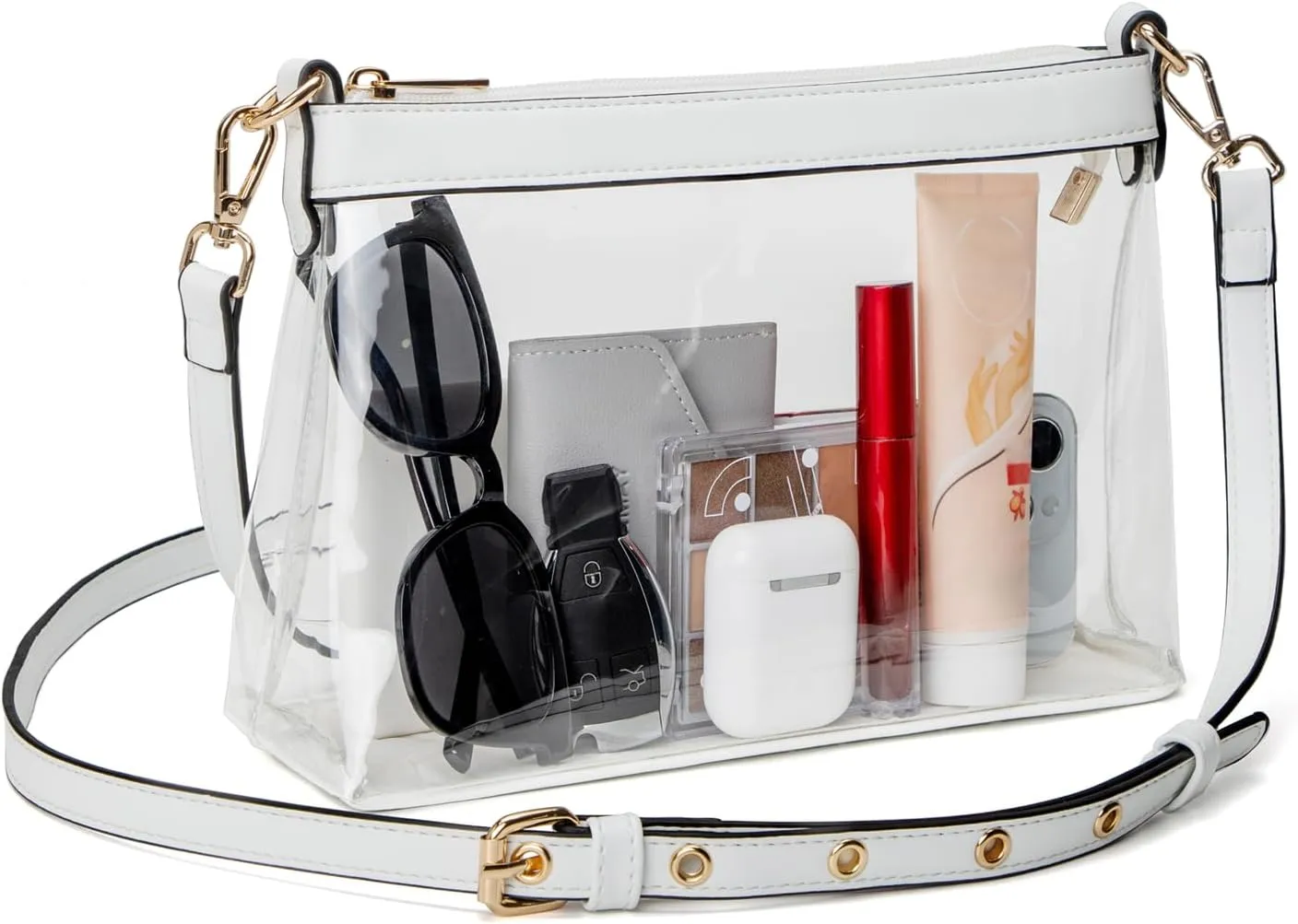Clear Bag for Stadium Events, Clear Purses for Women, Stadium Approved Clear Crossbody Bag