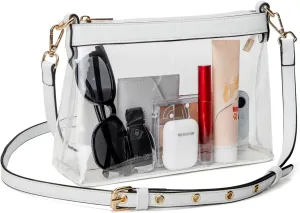 Clear Bag for Stadium Events, Clear Purses for Women, Stadium Approved Clear Crossbody Bag