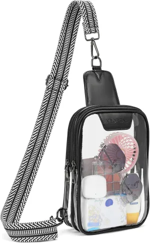 Clear Bag for Stadium Events Crossbody Purse Bag for Women Men, Travel Concerts Stadium Approved
