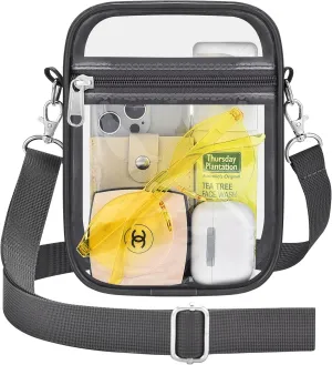 Clear Bag for Stadium Events - Small Purse, Mini Sport Fan Handbag for Concert, Work, Travel