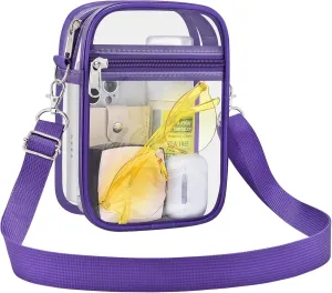Clear Bag for Stadium Events - Small Purse, Mini Sport Fan Handbag for Concert, Work, Travel