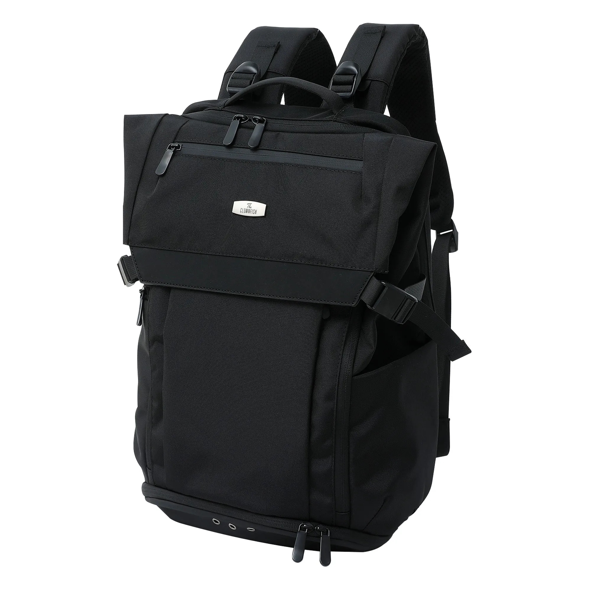 Clownfish Backpack - Spacious, Lightweight | Laptop Holder, Side Buckle | 45*35*18cm | Black