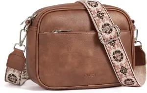 CLUCI Crossbody Bags for Women, Vegan Leather Shoulder Handbags，Purses for Women with Adjustable Wide Strap
