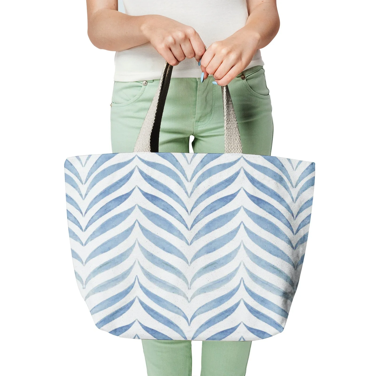 Coastal Blue Canvas Tote Bag