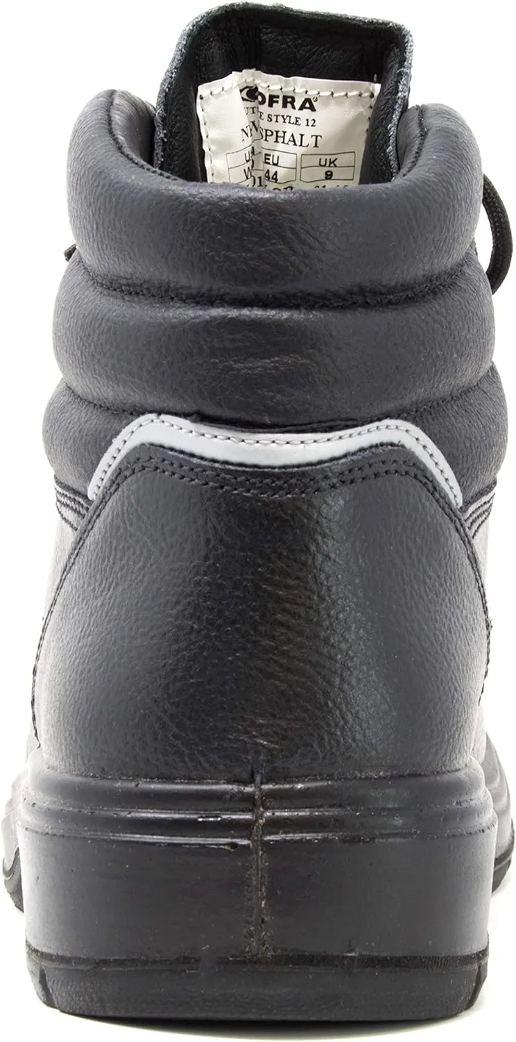 Cofra Work Shoes - Heat Resistant Asphalt Footwear with Composite Safety Toe & Heat Defender Nitrile Rubber Outsole - Black