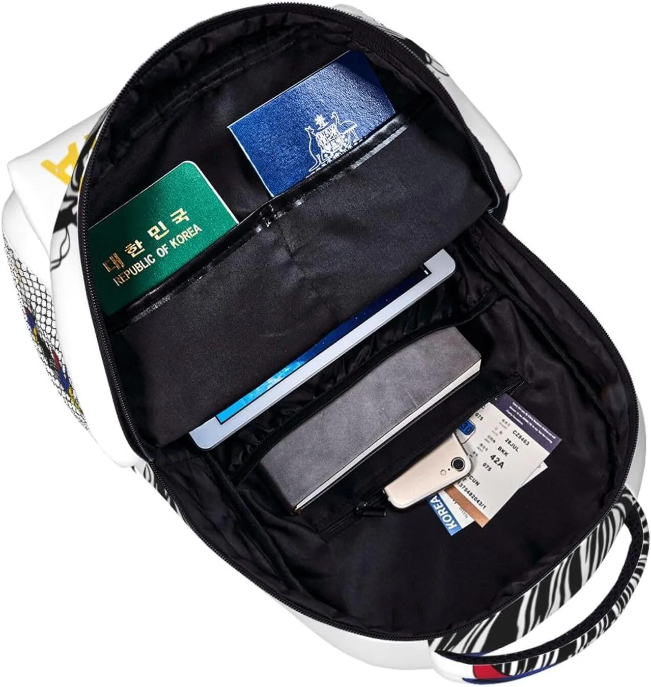Colombian Woman Messy Hair Sunglasses Colombia Flag Casual Backpack Travel Pack Bag Laptop Backpacks With Side Pockets Front Zipper Pockets Bookpack Daypack Picnic Rucksack Computer Bag