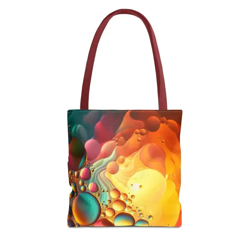 Cool Tote Bag with Abstract Vibrant Pattern
