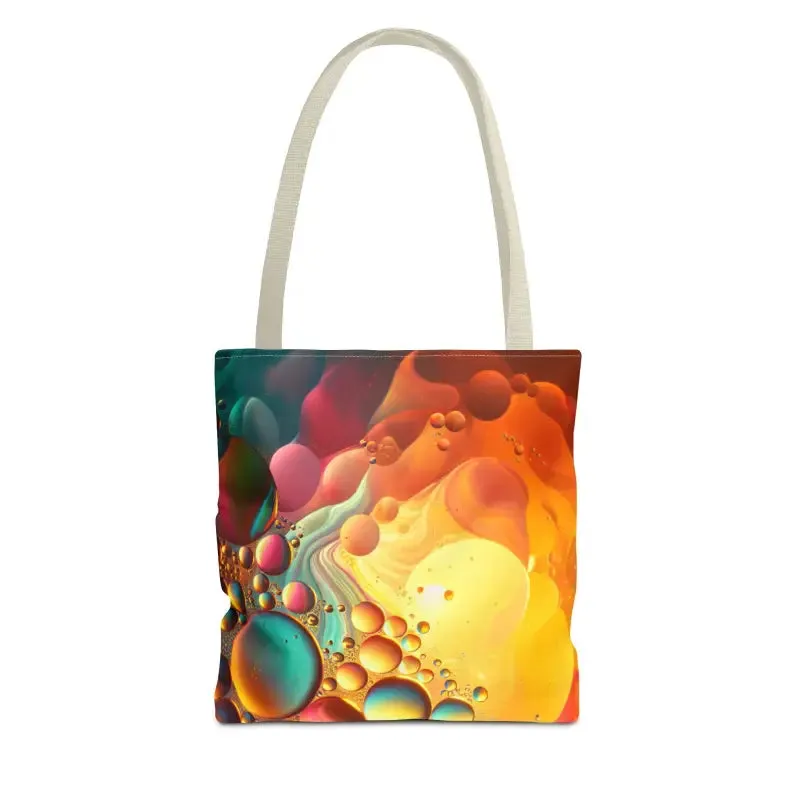 Cool Tote Bag with Abstract Vibrant Pattern