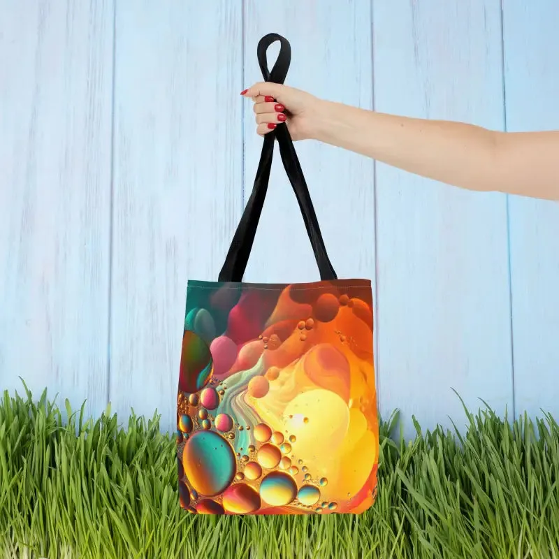 Cool Tote Bag with Abstract Vibrant Pattern