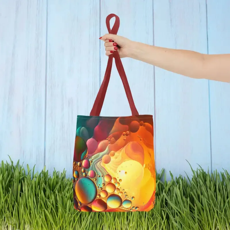 Cool Tote Bag with Abstract Vibrant Pattern