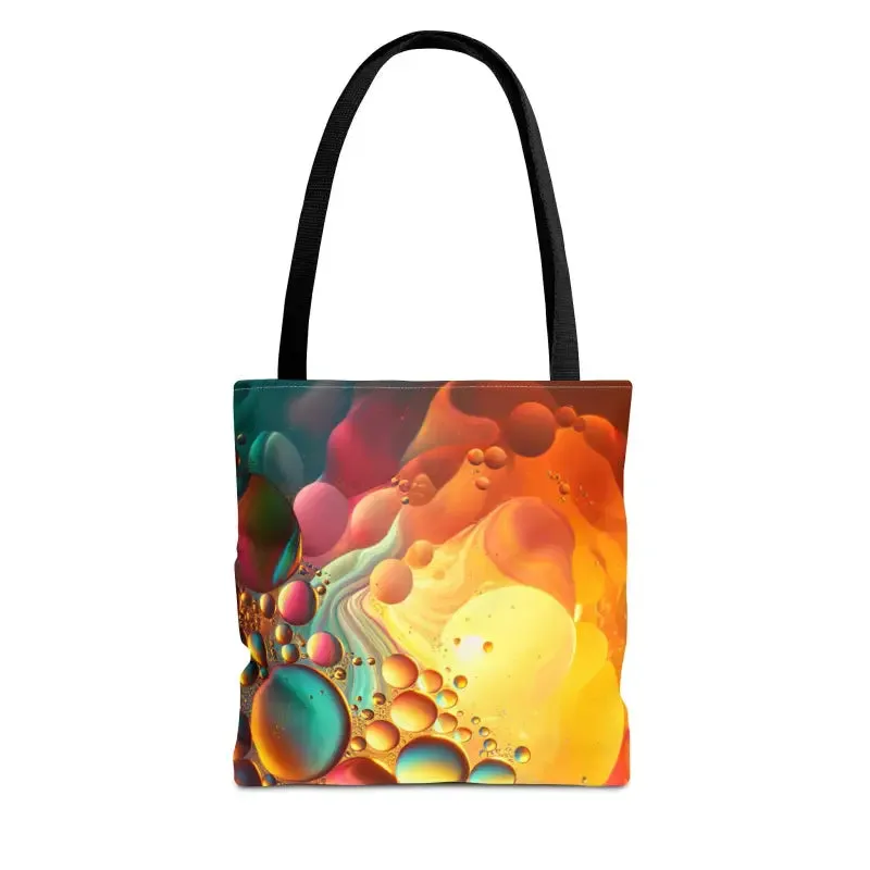 Cool Tote Bag with Abstract Vibrant Pattern