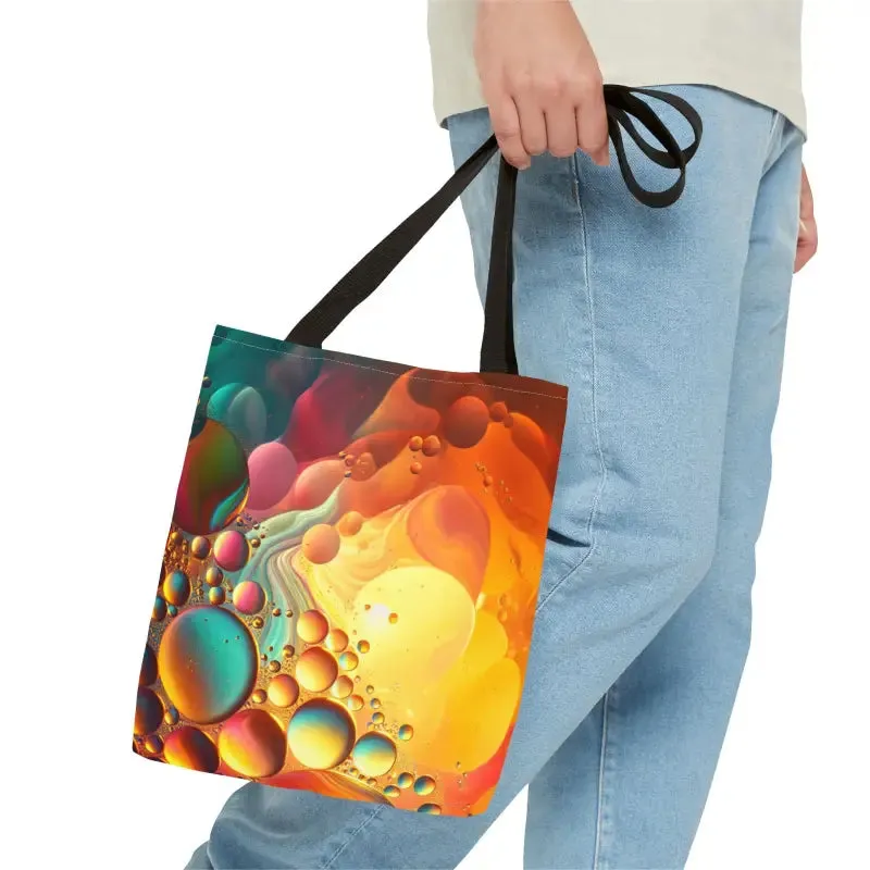 Cool Tote Bag with Abstract Vibrant Pattern