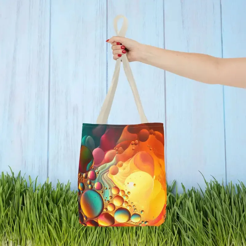 Cool Tote Bag with Abstract Vibrant Pattern