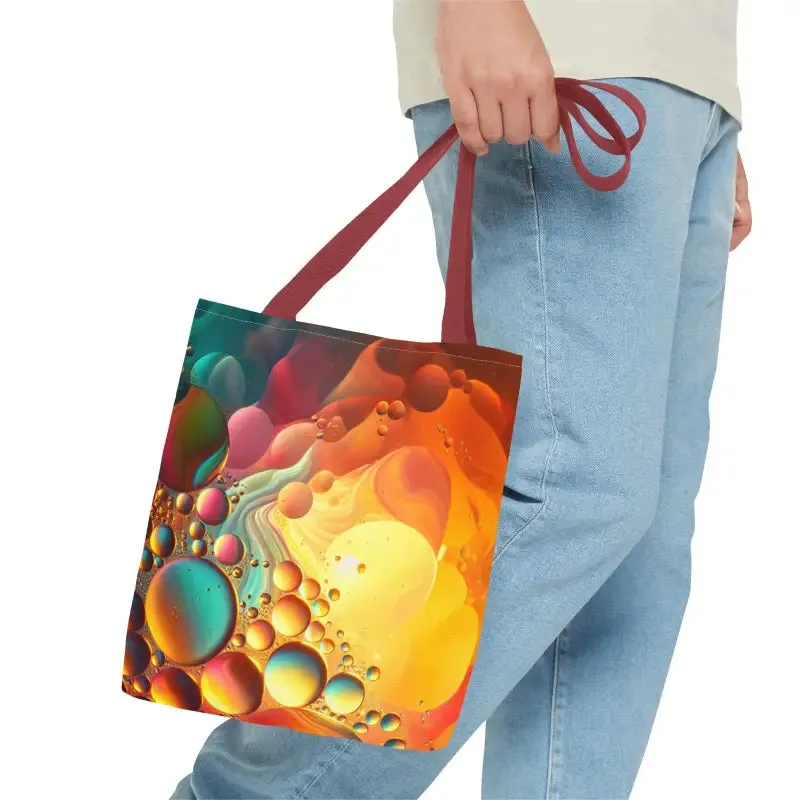 Cool Tote Bag with Abstract Vibrant Pattern