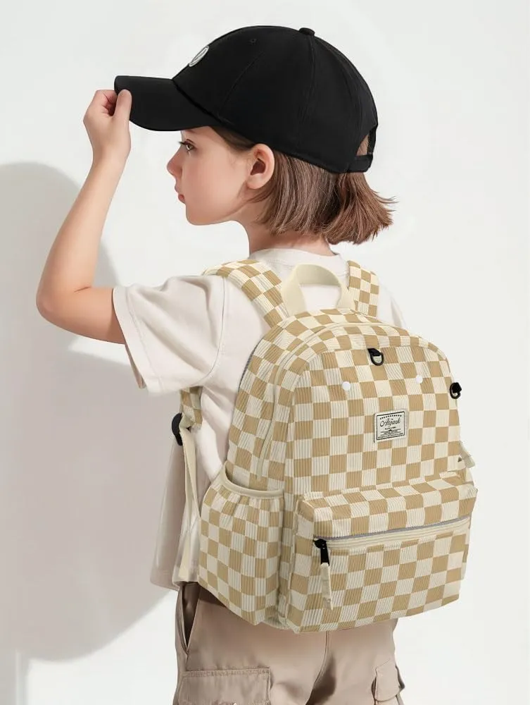 Corduroy Toddler Backpack for Boys 2-5: Preschool Backpack for Boys Girls - Cute Kids Backpack for Boys 13.5" H Fit Folder