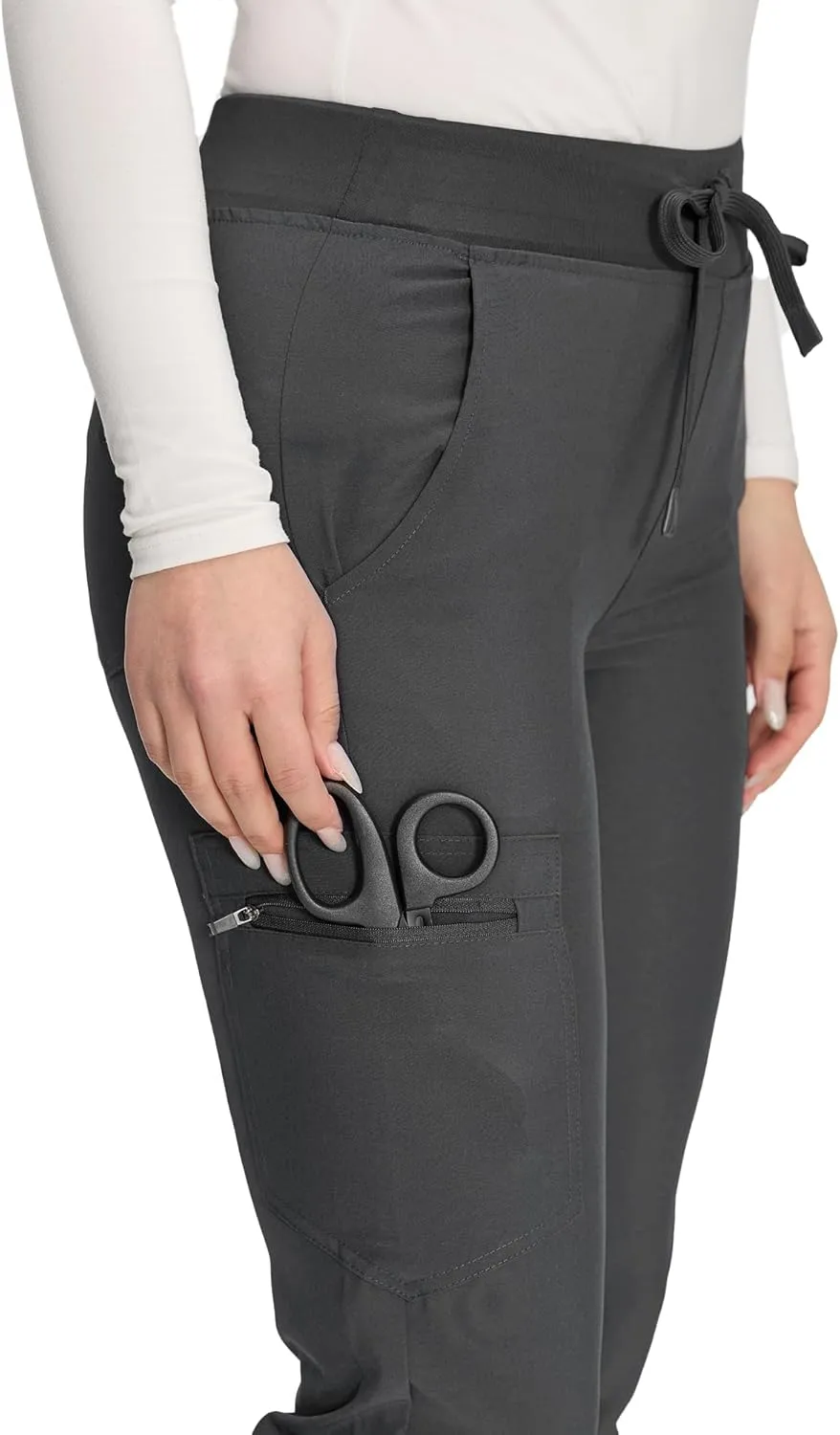 COZYFIT Scrub Pants for Women - Cargo Pants Scrubs with 7 Pockets,Soft Stretch