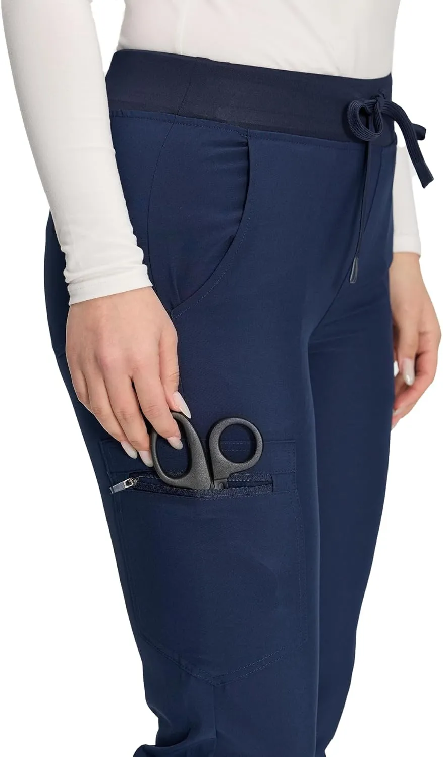 COZYFIT Scrub Pants for Women - Cargo Pants Scrubs with 7 Pockets,Soft Stretch