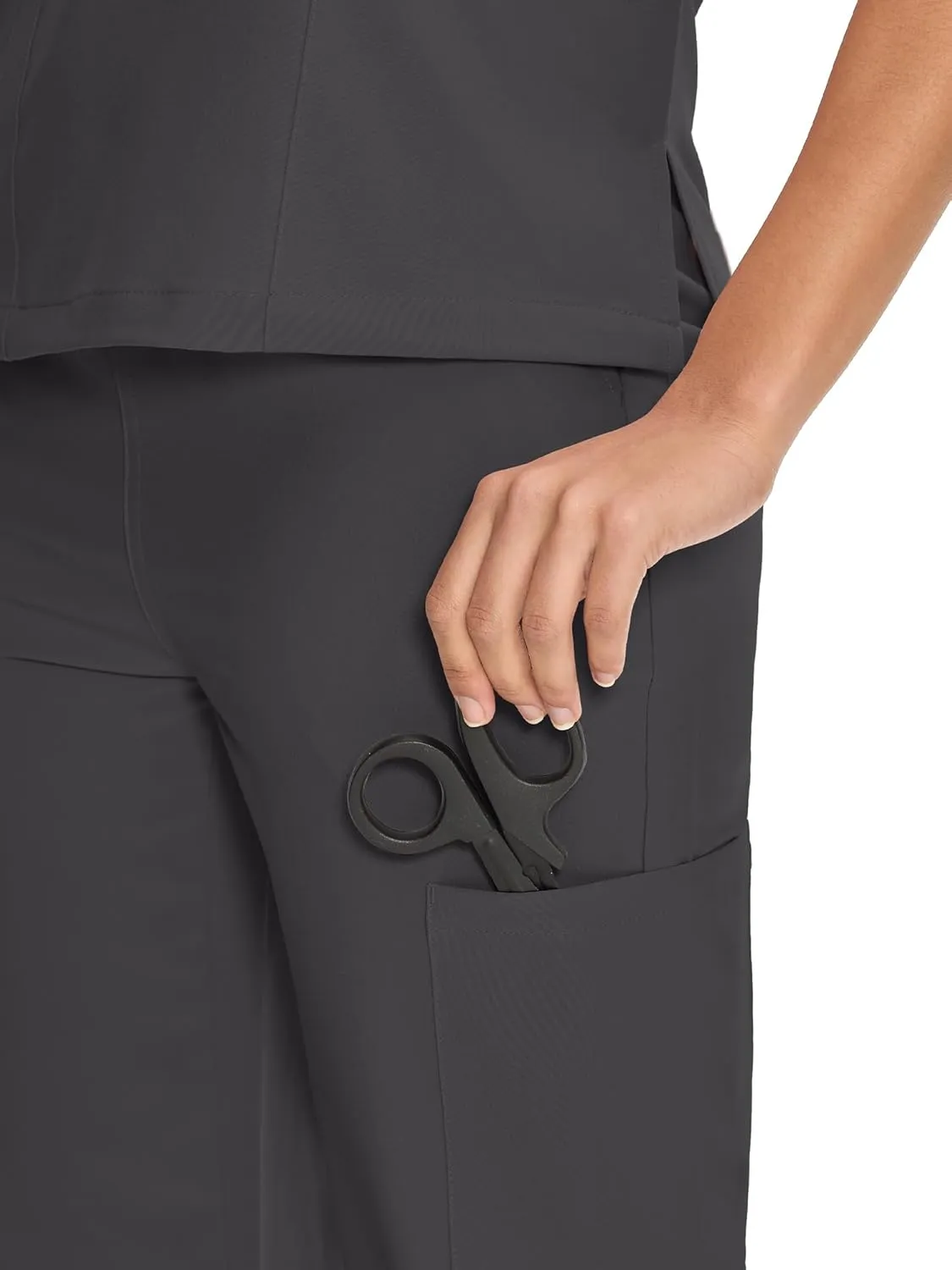 COZYFIT Straight Leg Scrub Pants for Women, Drawstring Soft Stretch, Anti-Wrinkle Women's Scrub Pants with 6 Pockets