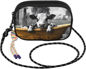Crossbody Bag Cow Bathtub Farm for Women Cell Phone Purses Women's Small Shoulder Handbags Wallet Purse with Strap