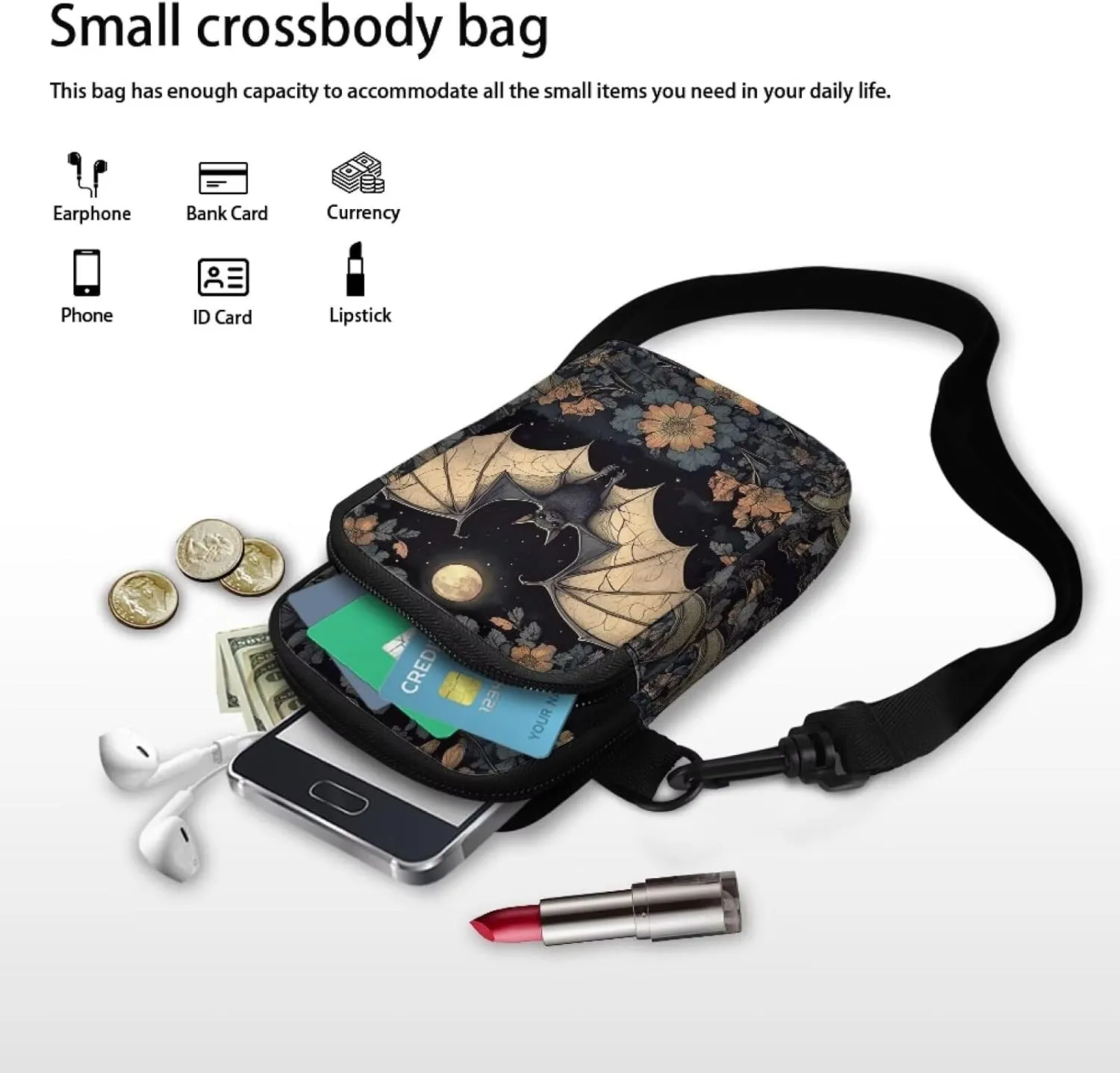 Crossbody Bag Crossbody Purses for Women Shoulder Bags with Strap Casual Polyester Shoulder Bag