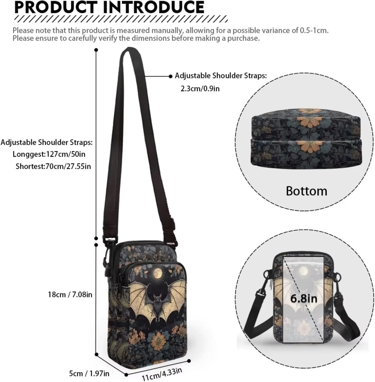 Crossbody Bag Crossbody Purses for Women Shoulder Bags with Strap Casual Polyester Shoulder Bag