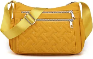 Crossbody Bag for Women Shoulder Handbag Nylon Multi-Pocket Bags Lightweight Work Travel Messenger Bag