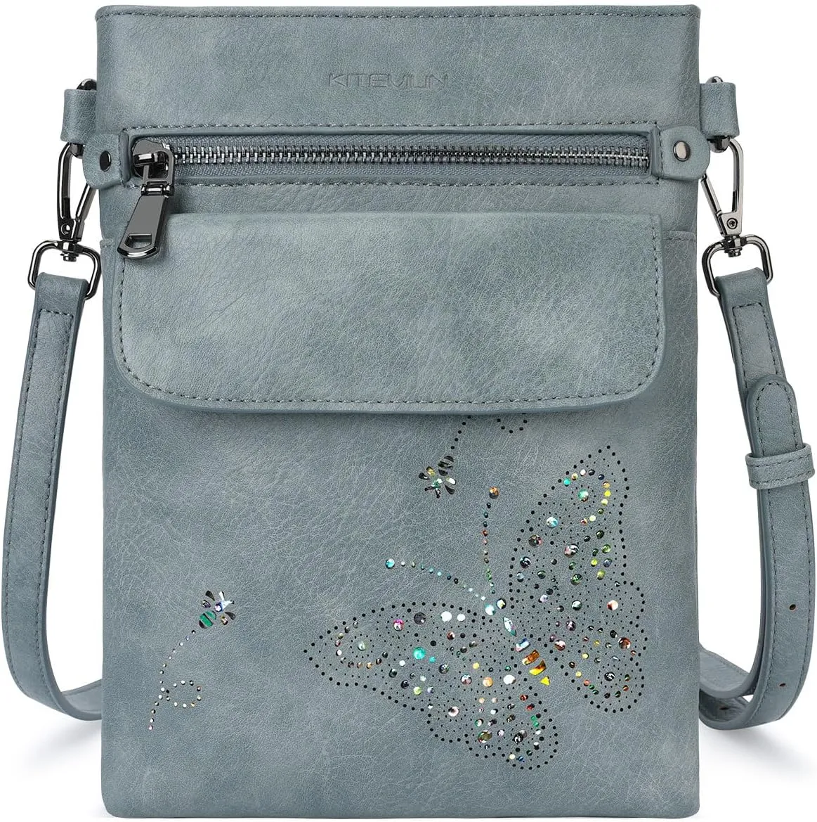 Crossbody Bag for women, Vegan Leathe Cross body Purse with Adjustable Strap, Multi Pocket Shoulder Handbag
