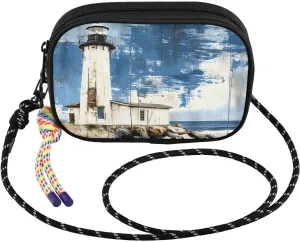 Crossbody Bag Lighthouse Art Blue for Women Cell Phone Purses Women's Small Shoulder Handbags Wallet Purse with Strap