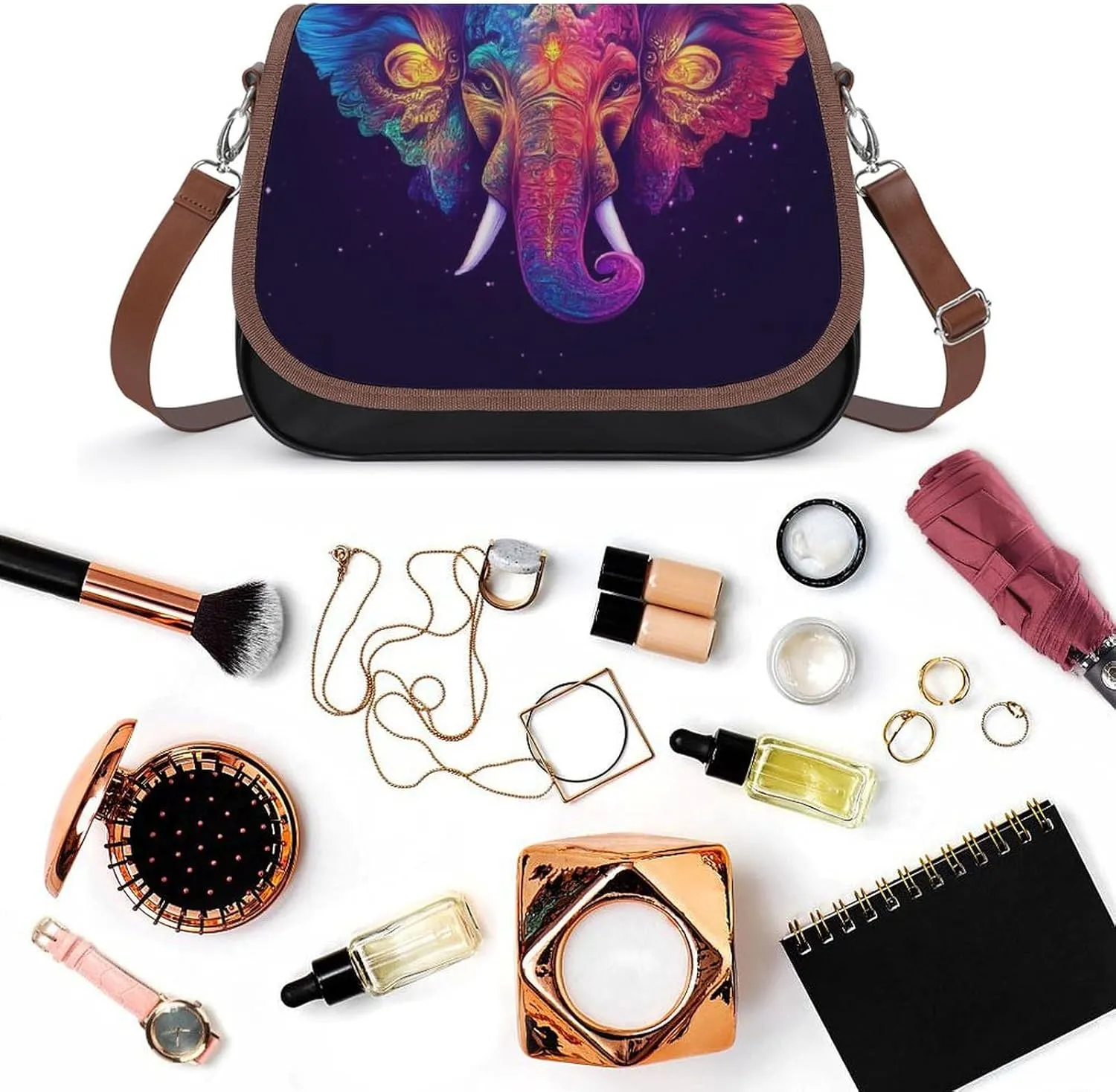 Crossbody Bag with Adjustable Strap for Women, Small Pu Leather Shoulder Handbags for Office