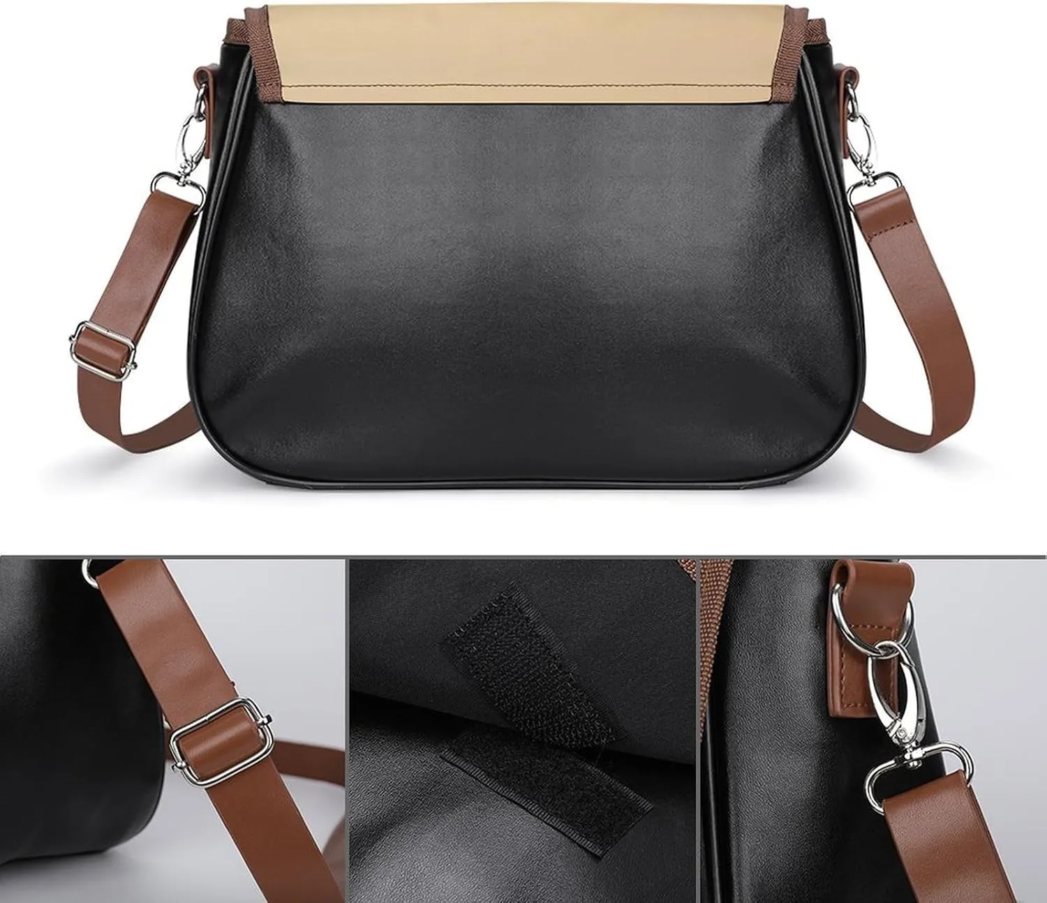 Crossbody Bag with Adjustable Strap for Women, Small Pu Leather Shoulder Handbags for Office