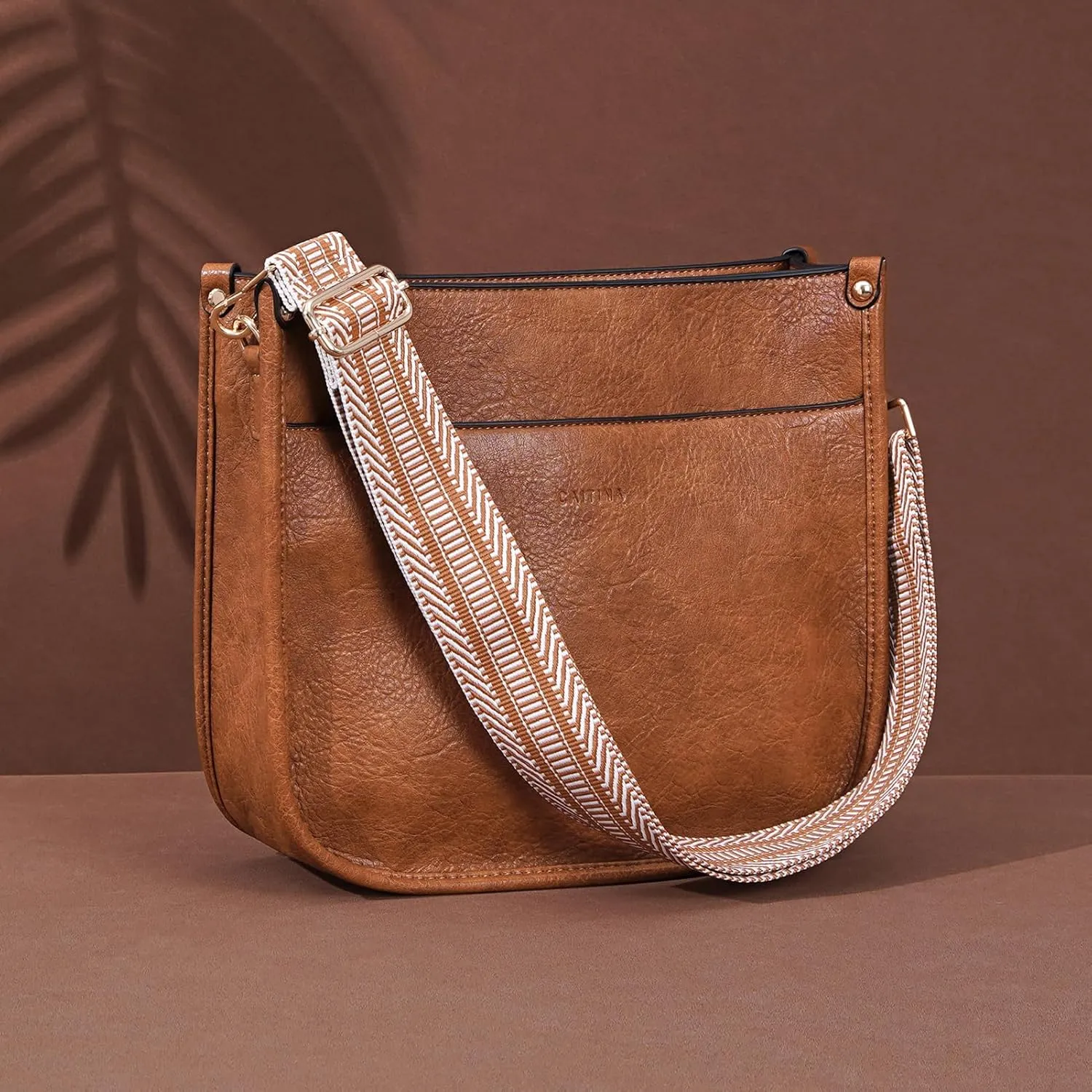 Crossbody Bag Women Vegan Leather Hobo Handbag Trendy Crossbody Shoulder Bag Purses For Women with 2 Adjustable Strap