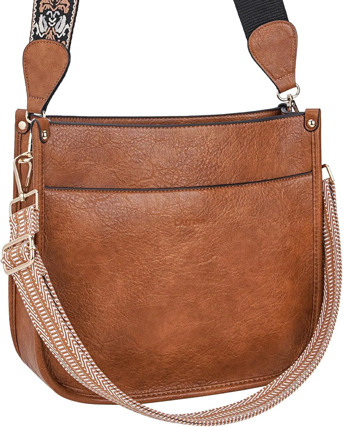 Crossbody Bag Women Vegan Leather Hobo Handbag Trendy Crossbody Shoulder Bag Purses For Women with 2 Adjustable Strap