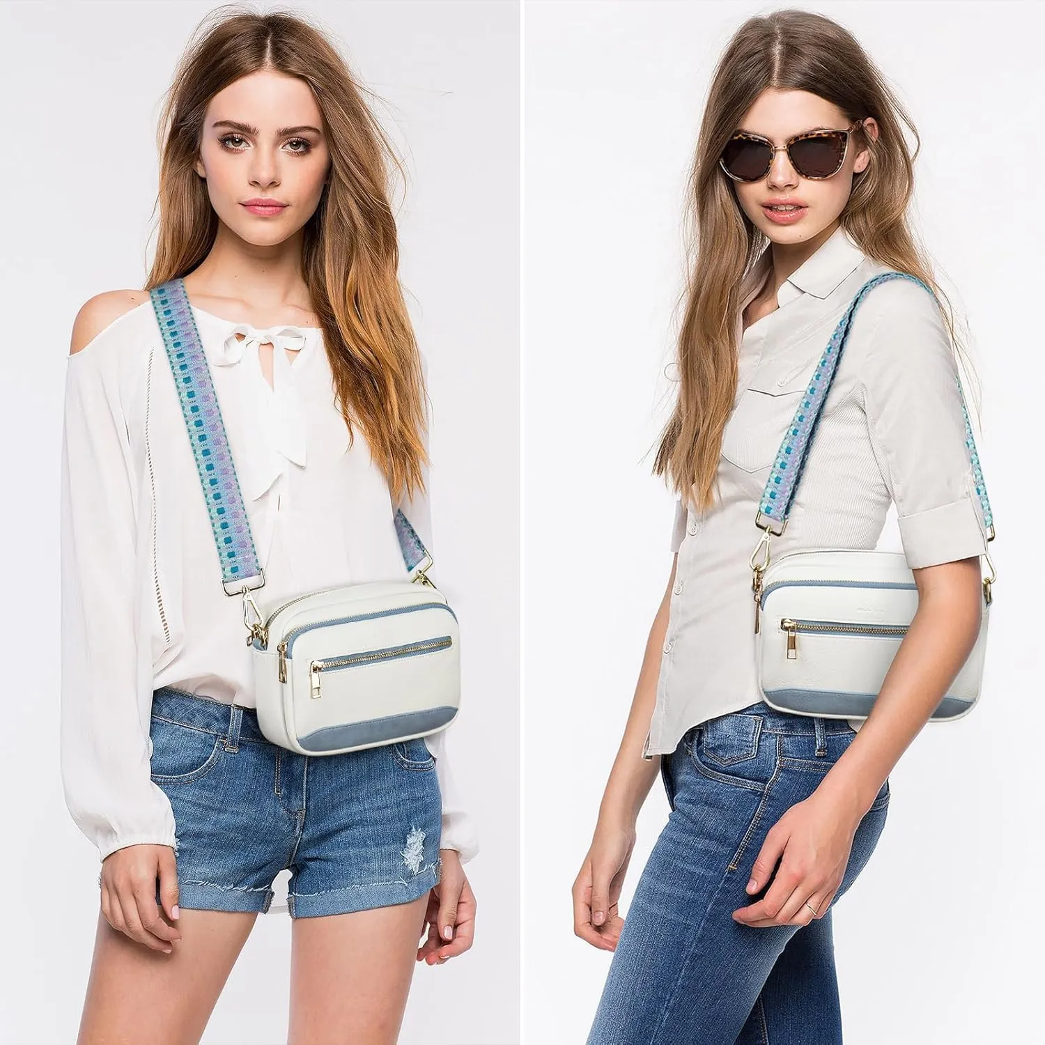 Crossbody Bags for Women Vegan Leather Shoulder Handbags Purses for Women with Adjustable Wide Strap