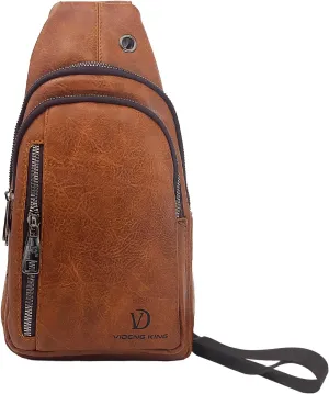 Crossbody Bags Sling Backpack?Multipurpose Cross body Shoulder Bag for Men and Women Chest Bag Travel Hiking Daypack - Brown