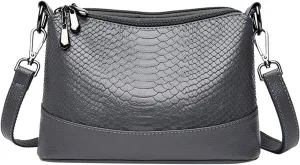 Crossbody Crescent Bags for Women Lightweight Quilted Leather Handbags for Women Clear Bag for Stadium Events(Grey)