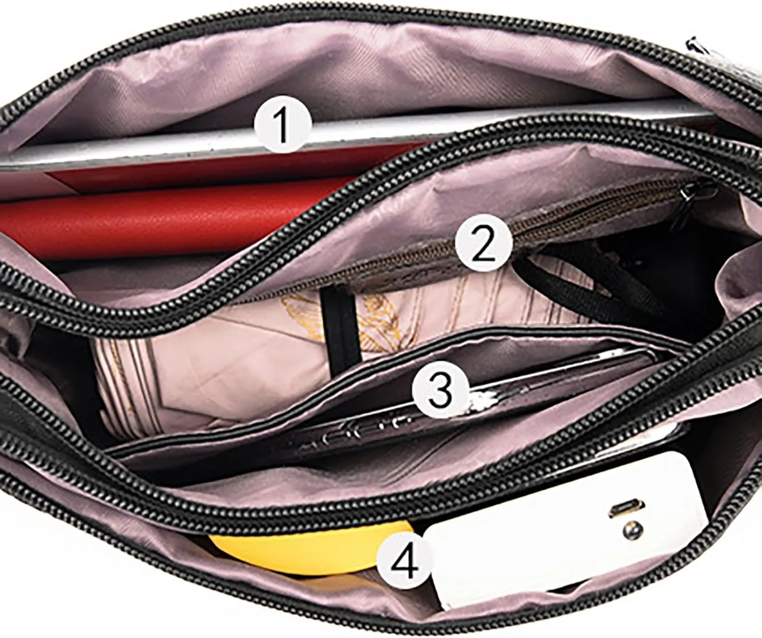 Crossbody Crescent Bags for Women Lightweight Quilted Leather Handbags for Women Clear Bag for Stadium Events(Grey)