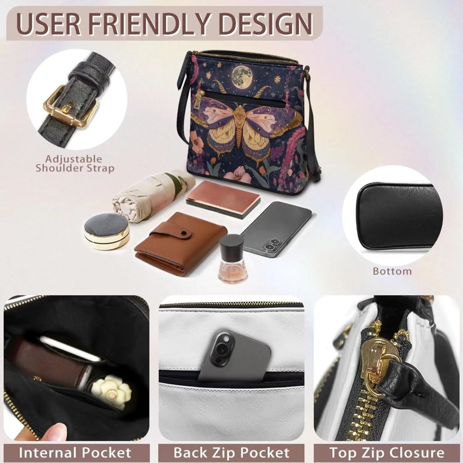 Crossbody Purses for Women Ladies Shoulder Sling Bag Leather Handbag Crossbody Small Purses Hobo Bag