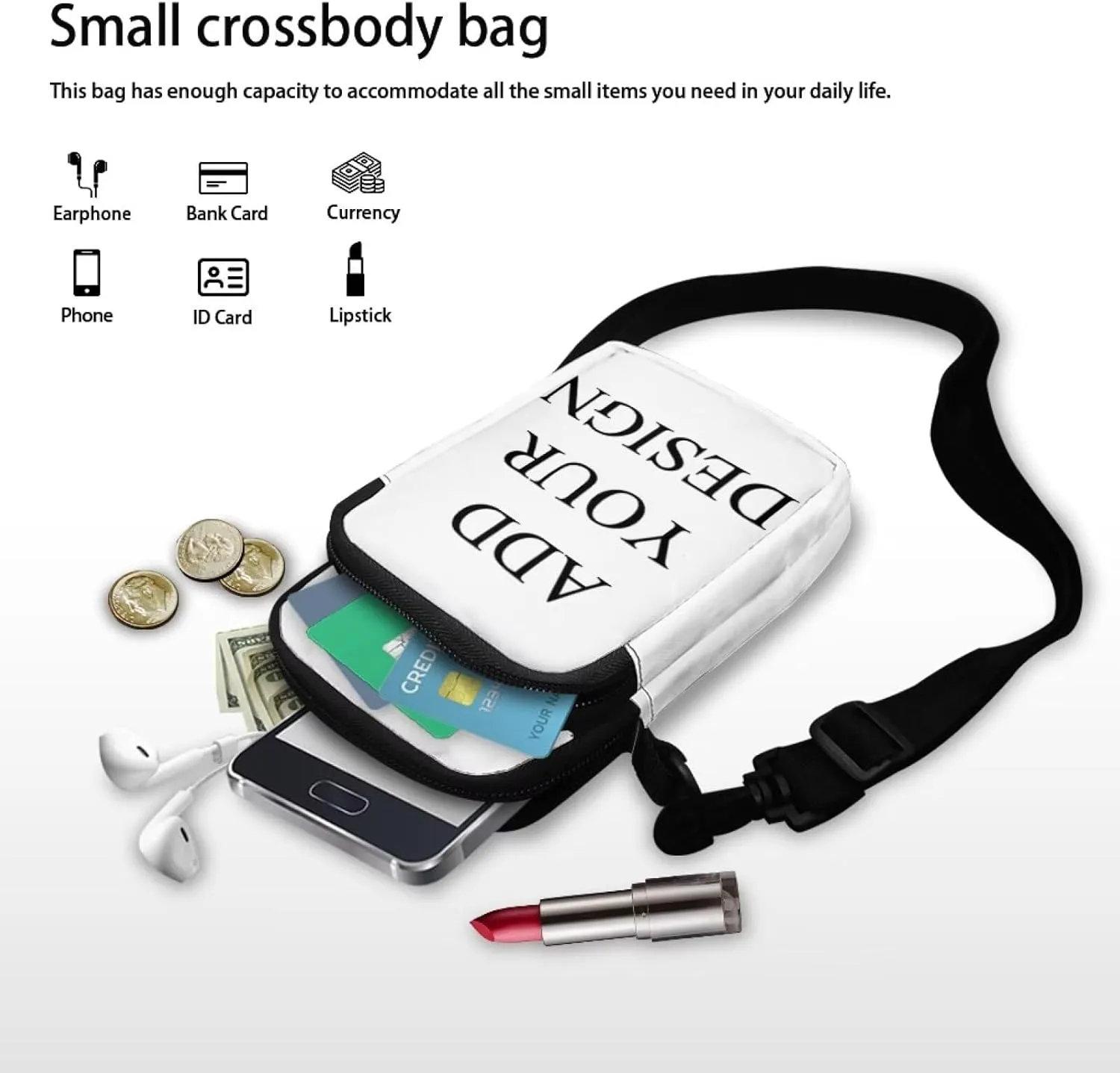Crossbody Purses for Women with Adjustable Strap Mini Over Shoulder Handbag Purse Wallet Phone Bag