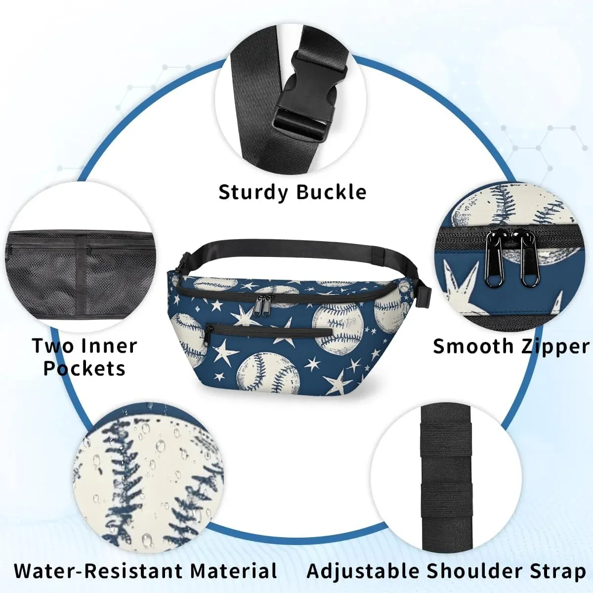 Crossbody Sling Bag for Women Men Baseball Star Lightweight Travel Essentials Chest Bag Waterproof Sling Backpack and Cross Body Bag for Daily Use