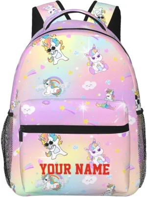 Custom Backpack for Kids,Personalized Backpacks for Boys Girls Design Name Text Cute Lightweight Kindergarten Elementary School Bookbag