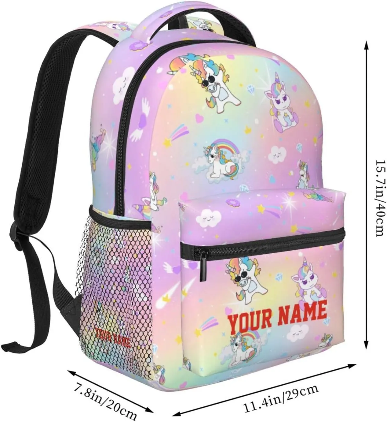 Custom Backpack for Kids,Personalized Backpacks for Boys Girls Design Name Text Cute Lightweight Kindergarten Elementary School Bookbag