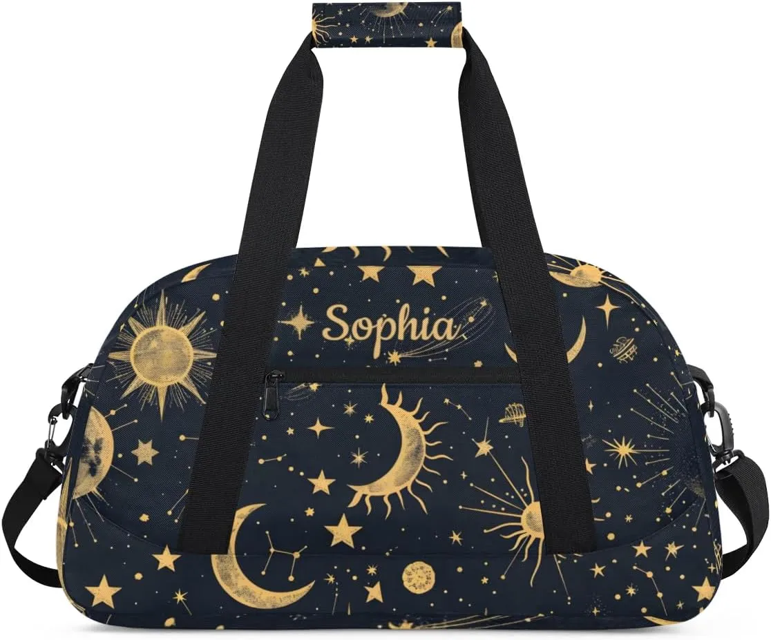Custom-Duffel-Bag for-Kids-Boys-Girls Travel-Bag for Traveling-Girls-Women Small-Gym-Bag Dance-Bag Kids Moon Sun-Luggage-Bag