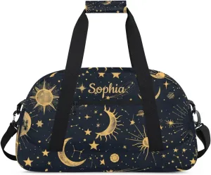 Custom-Duffel-Bag for-Kids-Boys-Girls Travel-Bag for Traveling-Girls-Women Small-Gym-Bag Dance-Bag Kids Moon Sun-Luggage-Bag