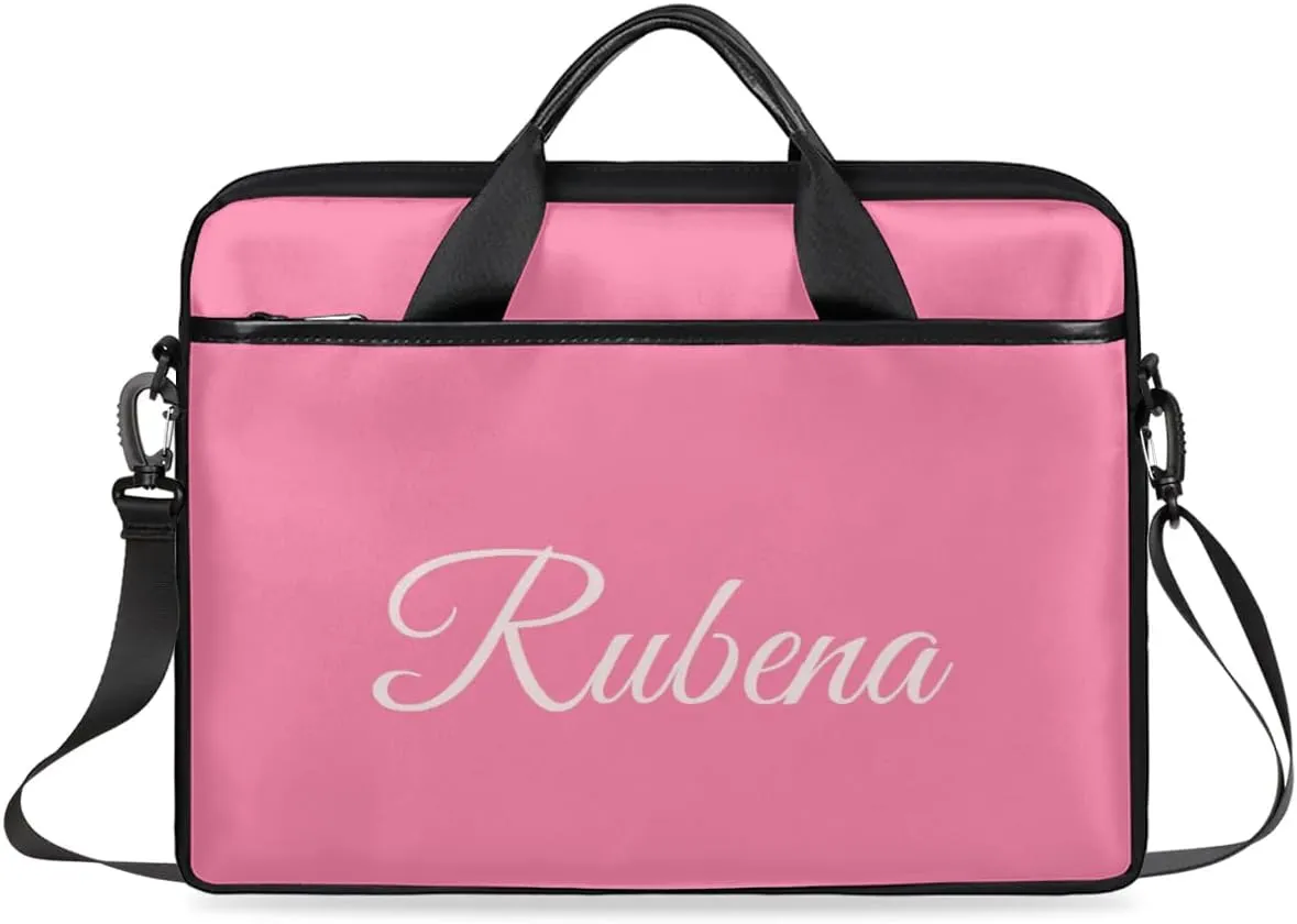 Custom Name Laptop Bags for Women Men, Personalized Text Laptop Case Shoulder Bag,Computer Bags for Work