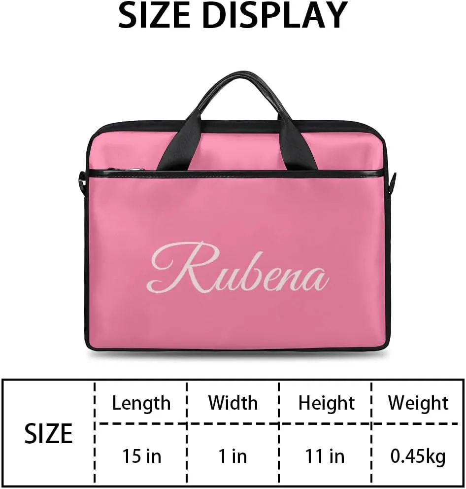 Custom Name Laptop Bags for Women Men, Personalized Text Laptop Case Shoulder Bag,Computer Bags for Work