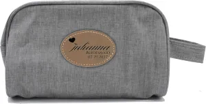 Customized Bridal Travel Toiletry Bags, Personalized Bridesmaid, Groomsmen, Cosmetic, Makeup or Dopp Kit (Grey)