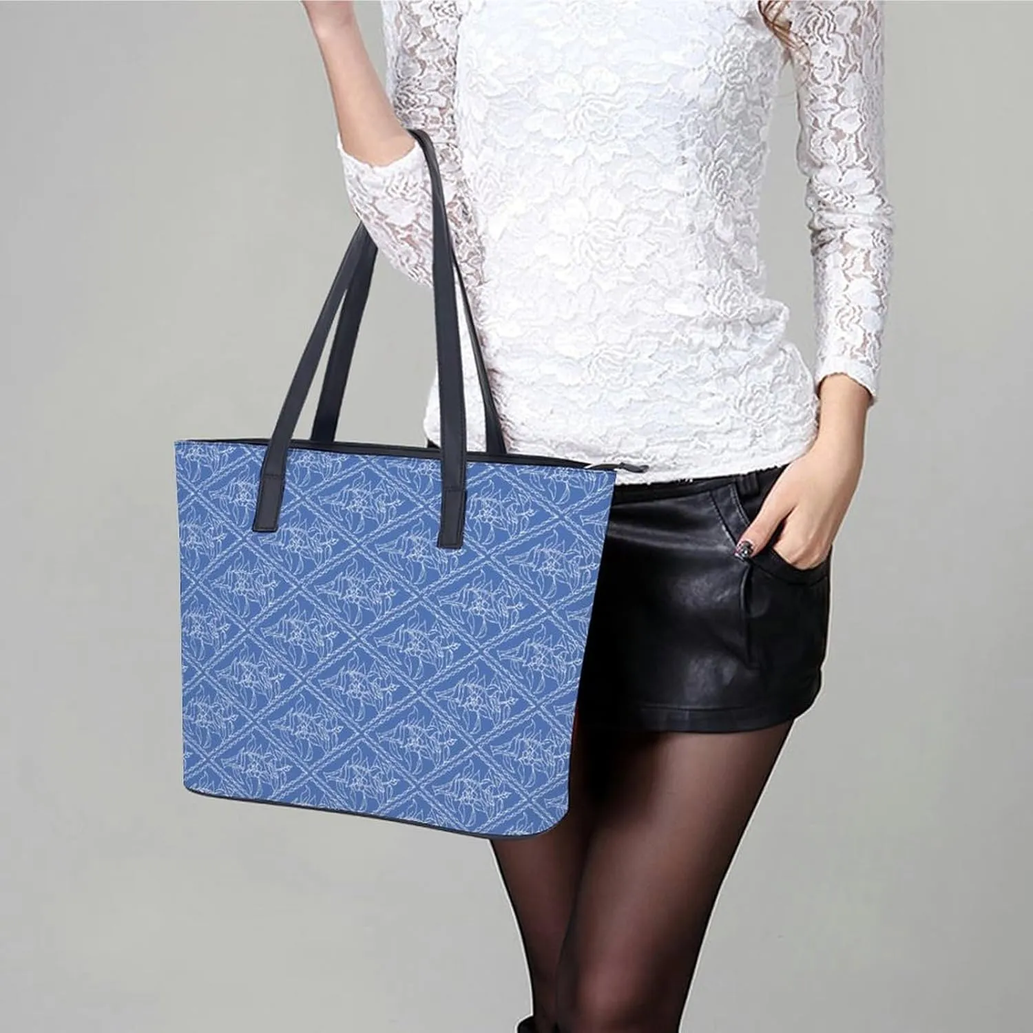 Cute AutismAwareness A Leather Handbag with Large Capacity And Portability
