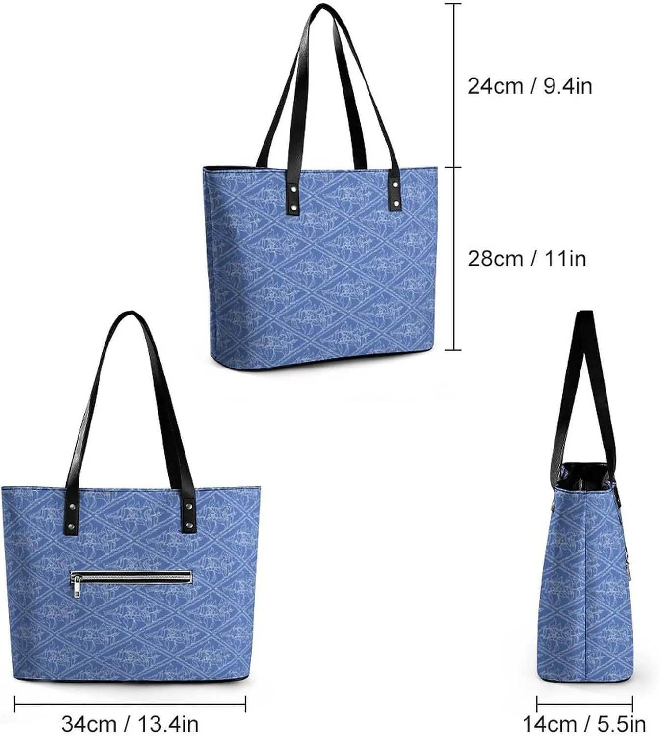 Cute AutismAwareness A Leather Handbag with Large Capacity And Portability