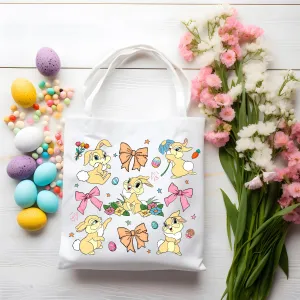 Cute Kids Character Peep Easter Tote Bag