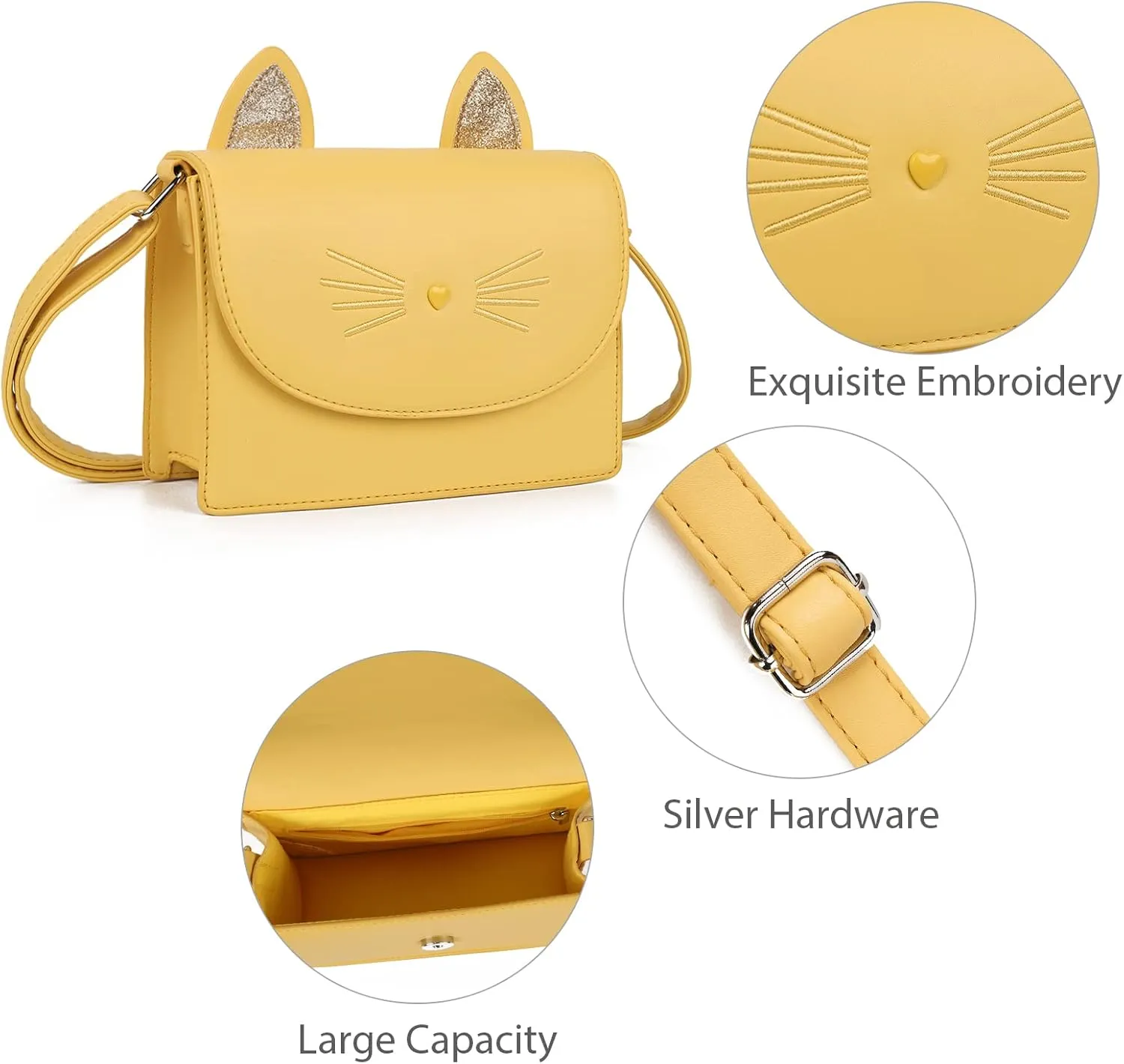 Cute Purses for Teen Girls Small Crossbody Purse and Handbags Cat Gifts for Kids